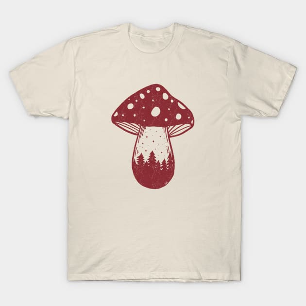 Mushroom Forest T-Shirt by Vickiinmyhead